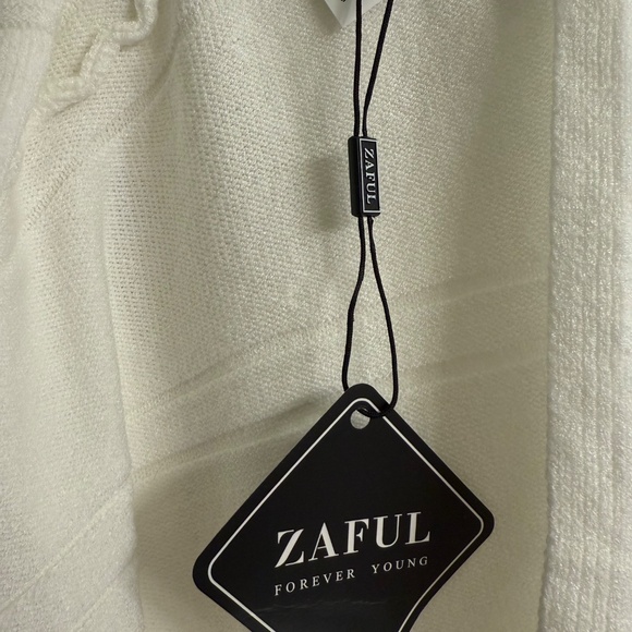 Women’s Long Sleeve Wrap V-Neck Ribbed Knit A line Sweater Dress - Picture 5 of 8